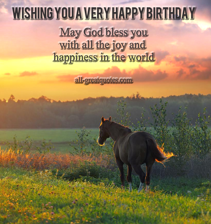 Birthday Wishes With Horse