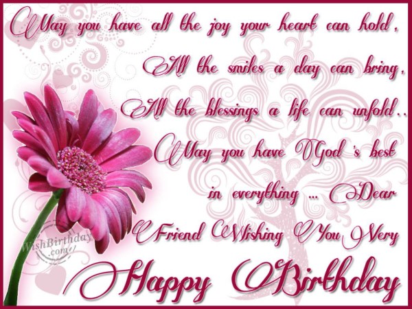 Dear Friend Wishing You Very Happy Birthday-wb01011