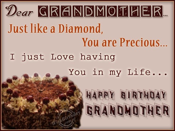 Dear Grandmother Happy Birthday-wb302