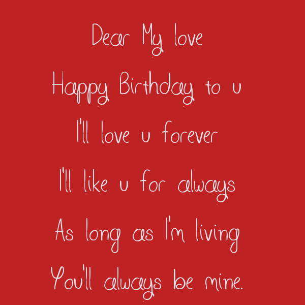 Dear My Love Happy Birthday To You-wb2502