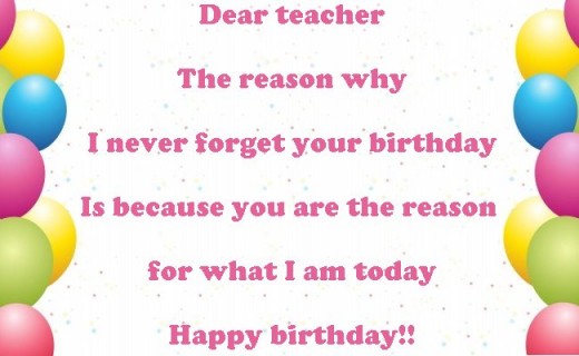 Dear Teacher Happy Birthday-wb2503