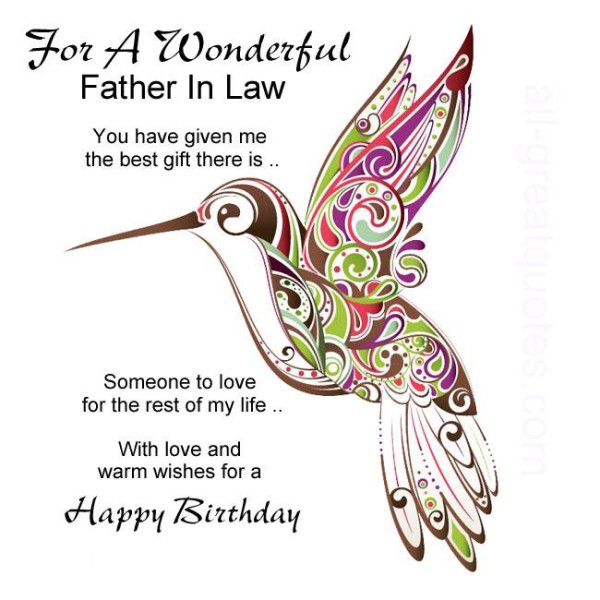 For A Wonderful Father In Law Happy Birthday-wb604