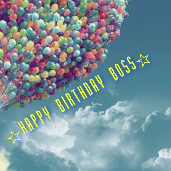 Happy Birthday Boss With Lots Of Balloons-wb1112