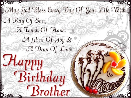 Happy Birthday Brother-May God Bless You