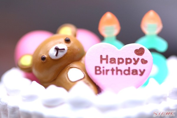 Birthday Cake With Cute Teddy-wb3006