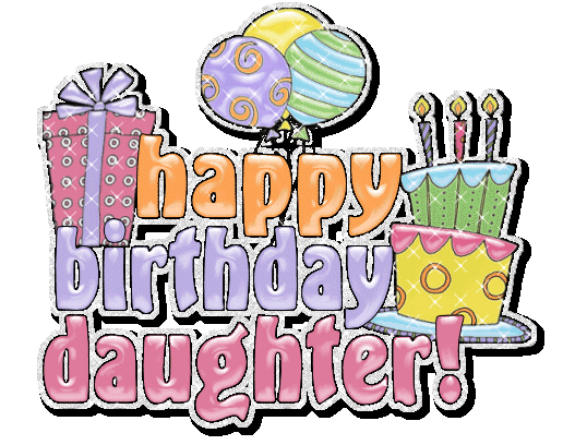 Happy Birthday Daughter - Glitters Image-wb707