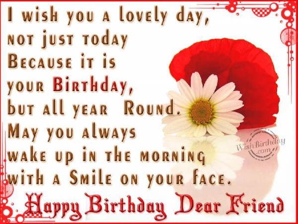 Birthday Wish To Dear Friend-wb01022