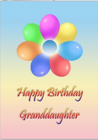 Happy Birthday Granddaughter With Balloons-wb1107