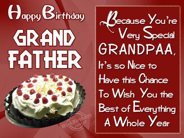 Birthday Wish To Grand Father -wb713
