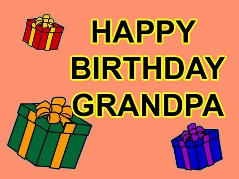 Happy Birthday Grand Pa With Gift-wb221