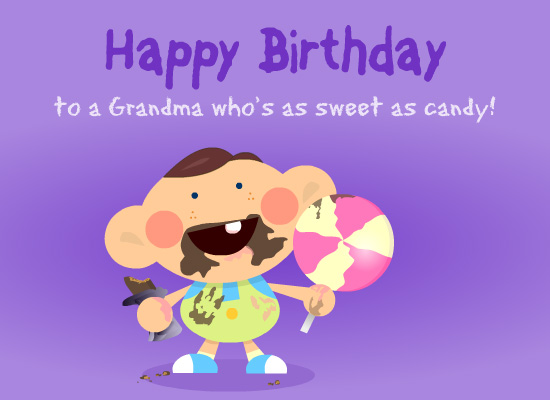 Happy Birthday Grand Who's Sweet As Candy-wb317