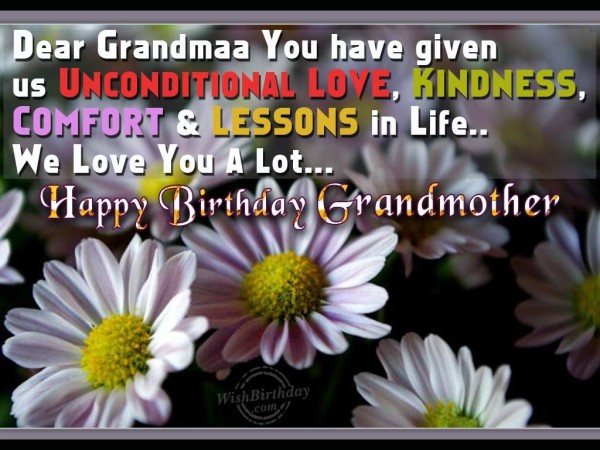 Happy Birthday Grandmother We Love You -wb323