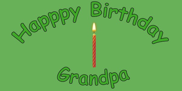 Happy Birthday Grandpa With Candle-wb237