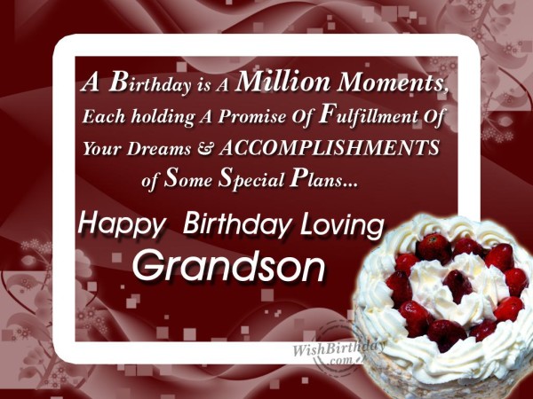 Happy Birthday Loving Grand Son-wb2420