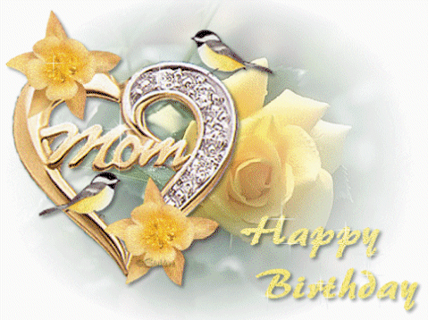 Happy Birthday Mom- Glittering Heart-wb2607