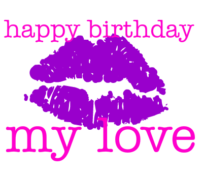 Happy Birthday My Love With Kiss-wb2522