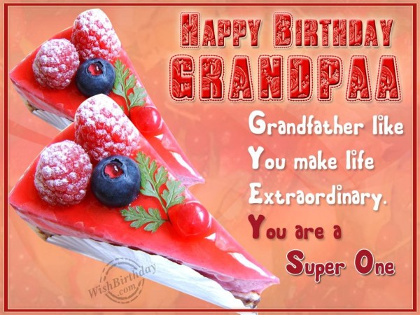 Happy Birthday My Super One Grandpa-wb243