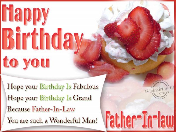Happy Birthday To A Wonderful Father In Law-wb613