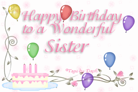 Happy Birthday To A Wonderful Sister-wb2724