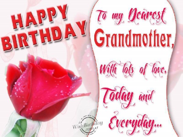 Birthday Wishes To My Dearest Grandmother-wb329