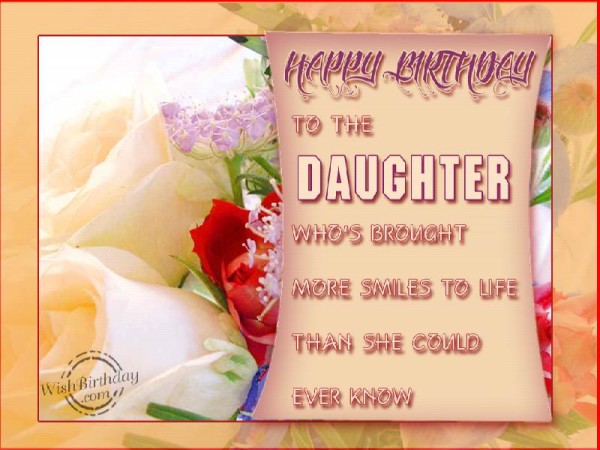 Happy Birthday To The Daughter-wb719
