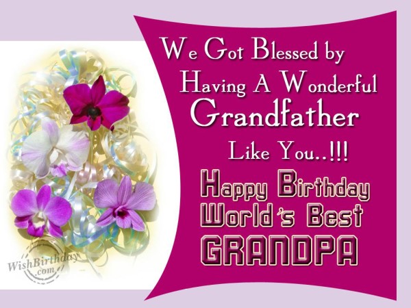 Happy Birthday To The World Best Grandpa-wb250