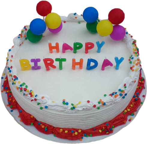 Happy Birthday  With Round Cake-wb3018