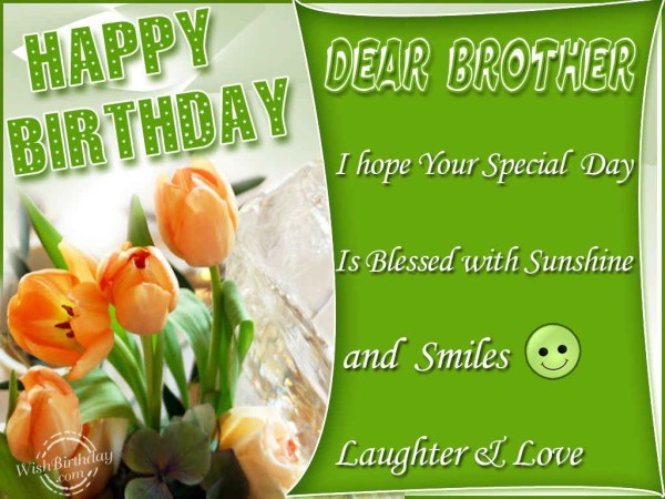 Happy Birthday Wishes For Brother