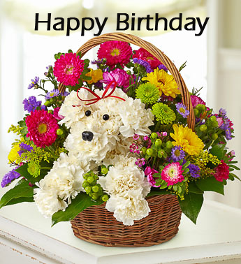 Happy Birthday With Flower Bouquet!-wb3234