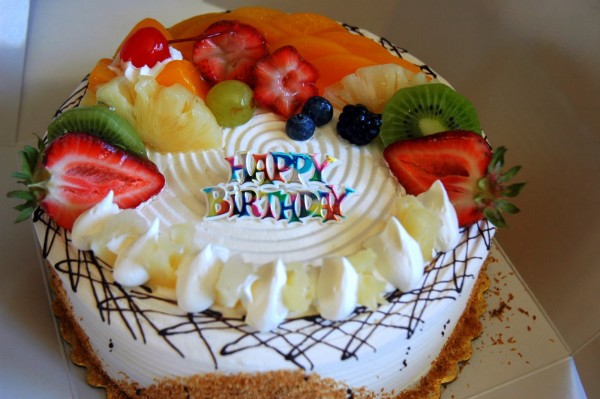 Happy Birthday With Fruit Cake-wb3043