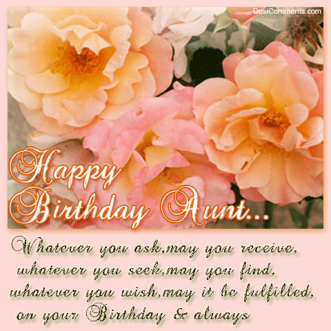 I Hope Your All Wishes Be Fulfilled On Your Birthday Aunt -wb523