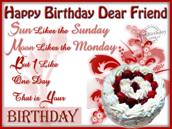 I Like One Day That Is Your Birthday-wb01077