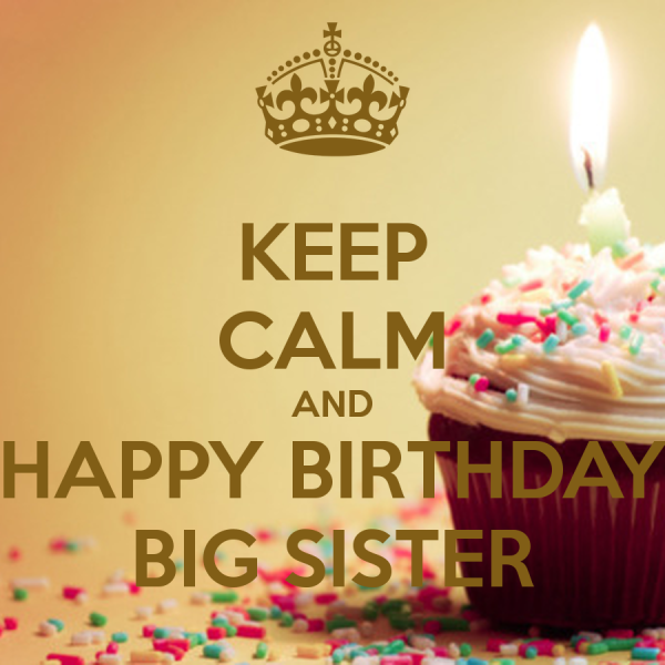 Keep Calm And Happy Birthday Big Sister-wb2740