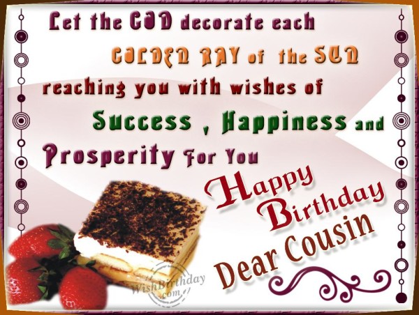 My Best Wishes For Cousin-wb2215