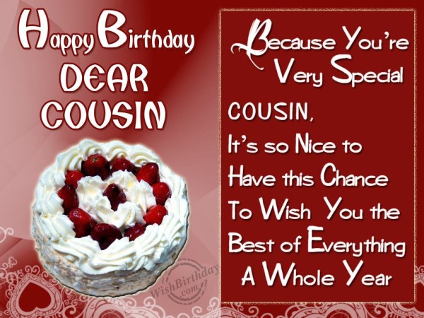 My Birthday Wishes For Best Cousin-wb2216