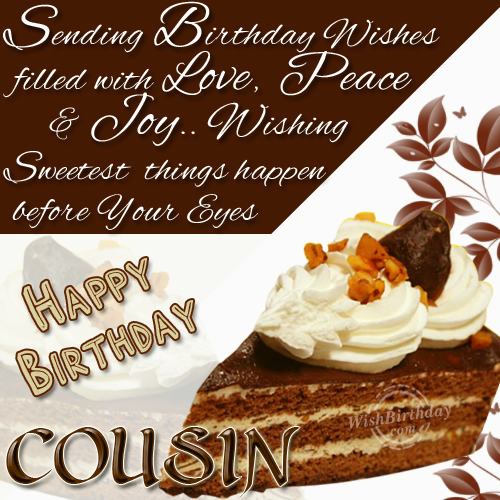 Sending Birthday Wishes Fo My Lovely Cousin-wb2220