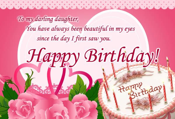 To My Darling Daughter Happy Birthday -wb730