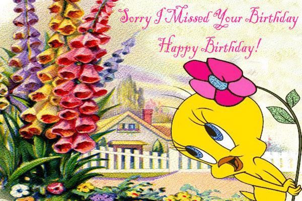 Tweety Wishing You Belated Birthday-wb175