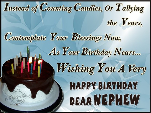 Wishing You A Very Happy Birthday Dear Nephew-wb2043