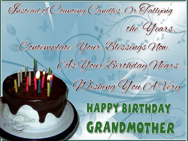 Wishing You A Very Happy Birthday Grandma-wb336