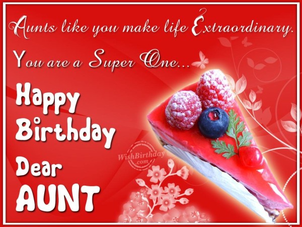 You Are A Super One Happy Birthday Dear Aunt-wb533