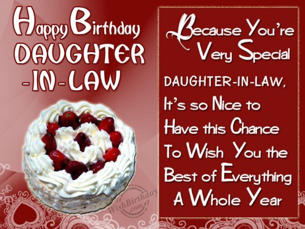 You Are Very Special Daughter In law-wb918