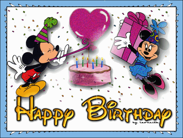 Happy Birthday-Disney Glitter