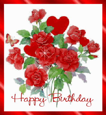 Happy Birthday- Red Roses Pic