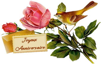 Joyeux Anniversaire With Bunch Of Roses