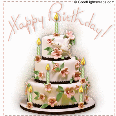 Beautiful Birthday Cake With Candle-wg6402