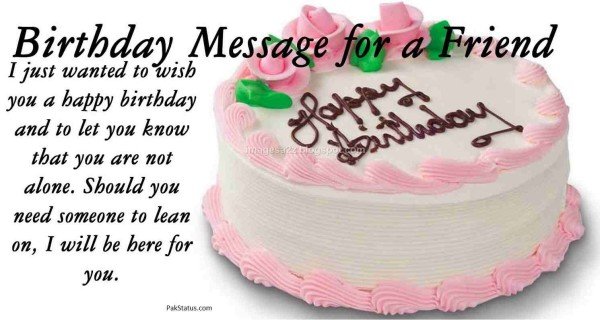 Birthday Message For A Friendwb-8002