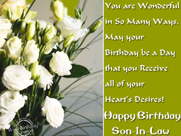 Birthday Wishes For Son In Law-wb4101