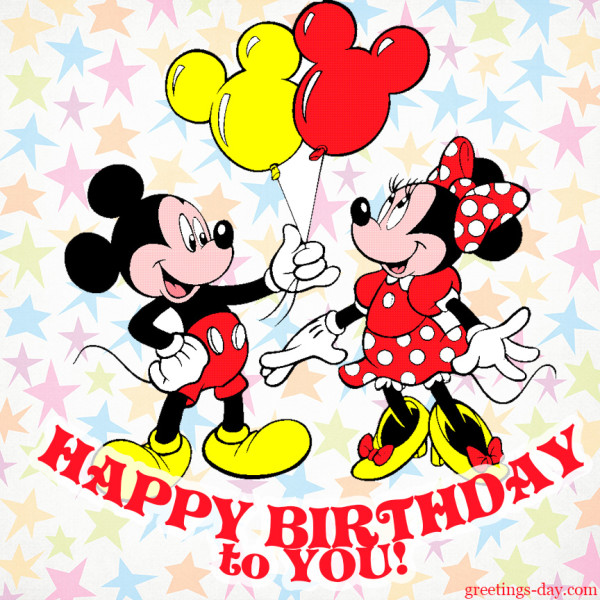 Birthday Wishes With Mickey And Minnie-wb673