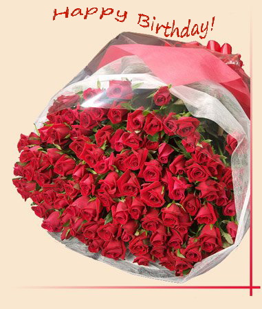 Birthday Wishes With Red Roses-wb55024